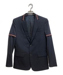 DIOR HOMME（ディオール オム）の古着「アームラインノッチドラペルテーラードジャケット/Arm Stripe SingleBreasted Jacket(アームストライプシングルブレステッドジャケット）」｜ブラック