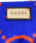 中古・古着 GUCCI (グッチ) ggアナグラムマフラー ブルー×レッド サイズ:-：27000円