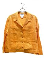 CHANELシャネル）の古着「linen work jacket」｜オレンジ