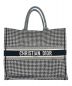 Christian Dior（クリスチャン ディオール）の古着「BOOK TOTE LARGE Houndstooth」｜ブラック×ホワイト