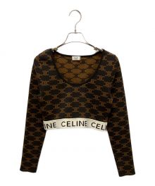 CELINE（セリーヌ）の古着「トリンオンフ クロップドトップ」｜ブラウン