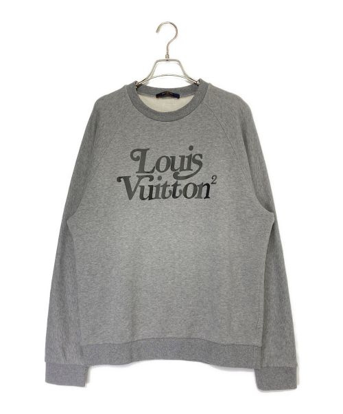 LOUIS VUITTON（ルイ ヴィトン）LOUIS VUITTON (ルイ ヴィトン) NIGO (二ゴー) スクエアードLVクルーネックスウェット グレー サイズ:Mの古着・服飾アイテム