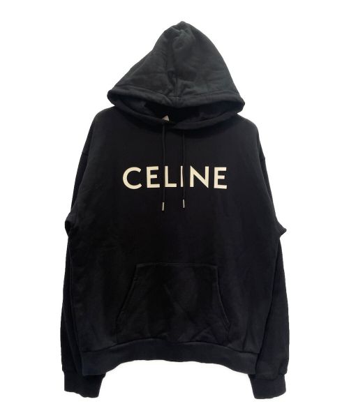 CELINE（セリーヌ）CELINE (セリーヌ) CELINE ルーズ フーディー ブラック サイズ:XLの古着・服飾アイテム