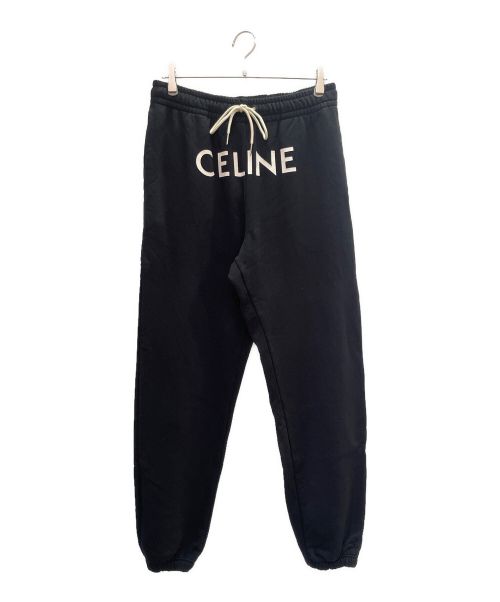 CELINE（セリーヌ）CELINE (セリーヌ) CELINE ロゴスウェット ジョガー パンツ ブラック サイズ:Lの古着・服飾アイテム