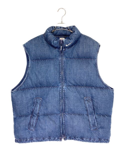 NIKE（ナイキ）NIKE (ナイキ) SUPREME (シュプリーム) Denim Puffer Vest インディゴ サイズ:Lの古着・服飾アイテム