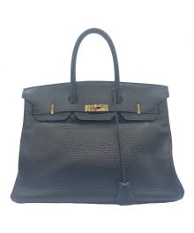 HERMES（エルメス）の古着「バーキン 35/ゴールド金具/トリヨンクレマンス/ブルーインディゴ/□G刻印」｜ブルーインディゴ