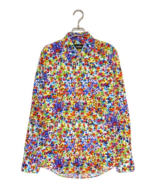 DSQUARED2（ディースクエアード）DSQUARED2 (ディースクエアード) FLOWER PRINTED BOB SHIRT マルチカラー サイズ:46の古着・服飾アイテム