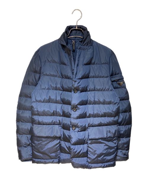 PRADA SPORTS（プラダスポーツ）PRADA SPORTS (プラダスポーツ) Down jacket with triangle logo（トライアングルロゴ付ダウンジャケット） ネイビー サイズ:46の古着・服飾アイテム