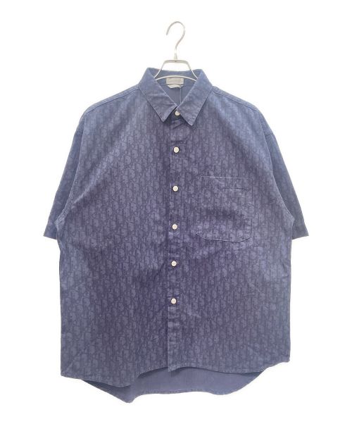 Dior（ディオール）Dior (ディオール) Dior Oblique Overshirt ディオール オブリーク ショートスリーブシャツ ネイビー サイズ:41の古着・服飾アイテム