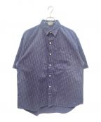 Diorディオール）の古着「Dior Oblique Overshirt ディオール オブリーク ショートスリーブシャツ」｜ネイビー