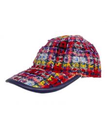 GUCCI（グッチ）の古着「Tweed Baseball Cap」｜レッド×パープル