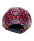 GUCCI (グッチ) Tweed Baseball Cap レッド×パープル サイズ:XL 未使用品：30000円