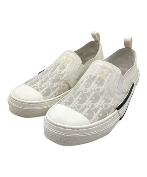 Christian Dior（クリスチャン ディオール）Christian Dior (クリスチャン ディオール) B23 OBLIQUE SLIP ON ホワイト サイズ:43の古着・服飾アイテム