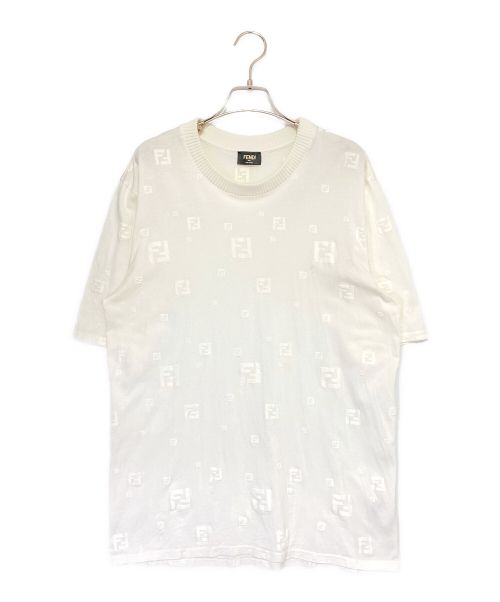 FENDI（フェンディ）FENDI (フェンディ) ロゴプリントTシャツ ホワイト サイズ:Mの古着・服飾アイテム