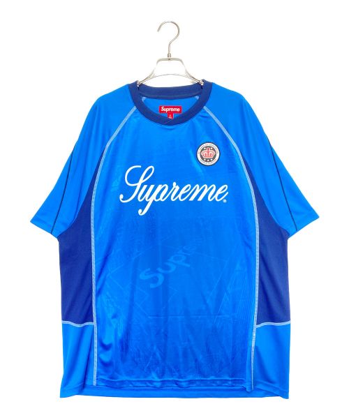 SUPREME（シュプリーム）SUPREME (シュプリーム) Jacquard Soccer Jersey ブルー サイズ:XLの古着・服飾アイテム