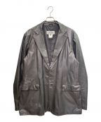 LOEWEロエベ）の古着「Leather Tailored Jacket（レザーテーラードジャケット）」｜ブラック