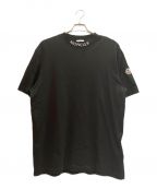 MONCLERモンクレール）の古着「MAGLIA T-SHIRT ネックロゴ クルーネックカットソー」｜ブラック