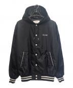 CELINEセリーヌ）の古着「24SS CELINE HOODED TEDDY JACKET IN LIGHT NYLON フーディ ナイロン テディ ジャケット」｜ネイビー