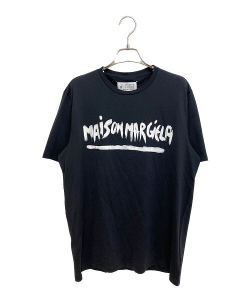 Maison Margiela（メゾンマルジェラ）Maison Margiela (メゾンマルジェラ) ロゴペイントカットソー ブラック サイズ:50の古着・服飾アイテム