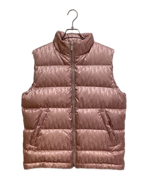 Christian Dior（クリスチャン ディオール）Christian Dior (クリスチャン ディオール) 20AW Oblique Pattern Nylon Down Vest（オブリーク柄ナイロンダウンベスト） ピンク サイズ:46の古着・服飾アイテム