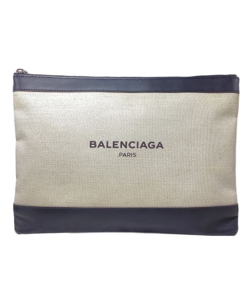 BALENCIAGA（バレンシアガ）BALENCIAGA (バレンシアガ) ロゴクラッチバッグ ブラック サイズ:-の古着・服飾アイテム