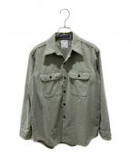 MADISON BLUEマディソンブルー）の古着「HAMPTON BACK SATIN SHIRT」｜カーキ