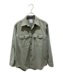 MADISON BLUE（マディソンブルー）の古着「HAMPTON BACK SATIN SHIRT」｜カーキ