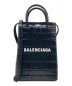 BALENCIAGA（バレンシアガ）の古着「クロコ型押しショルダーポーチ」｜ブラック