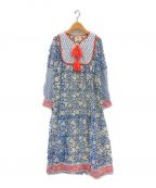 SZ Blockprints×Ron Hermanエスゼットブロックプリント×ロンハーマン）の古着「別注 Silk Jodhpur Dress」｜ブルー×レッド