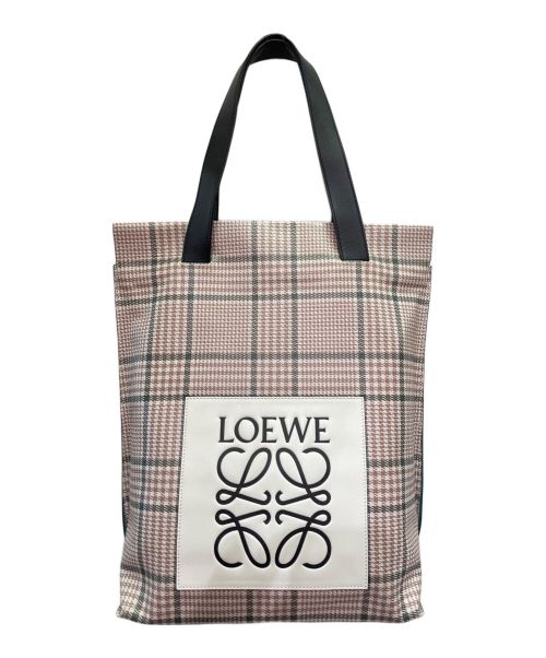 LOEWE（ロエベ）LOEWE (ロエベ) ショッパー トートバッグ ベージュ×ブラックの古着・服飾アイテム