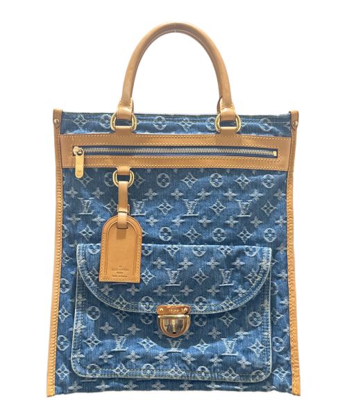 LOUIS VUITTON（ルイ ヴィトン）LOUIS VUITTON (ルイ ヴィトン) フラットショッパー ハンドバッグ ブルーの古着・服飾アイテム