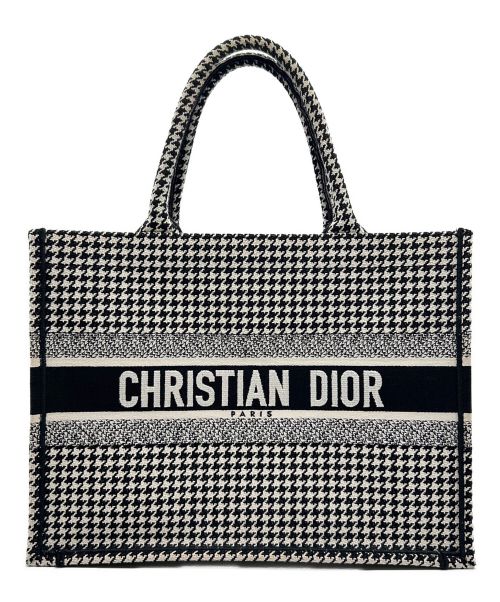 Christian Dior（クリスチャン ディオール）Christian Dior (クリスチャン ディオール) ブックトートミディアム ブラック×ホワイトの古着・服飾アイテム