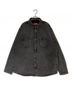 SUPREMEシュプリーム）の古着「Faux Shearling Lined Work Shirt」｜ブラック