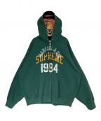 SUPREME×MM6 Maison Margielaシュプリーム×エムエムシックス メゾンマルジェラ）の古着「Zip Up Hooded Sweatshirt」｜グリーン