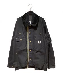 sacai×Carhartt WIP（サカイ×カーハート）の古着「23AW CarHartt WIP CanvasxMA-1 JK Michigan（カーハートWIPキャンバスMA-1ジャケットミシガン）」｜ブラック