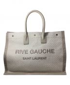 Saint Laurent Parisサンローランパリ）の古着「RIVE GAUCHE canvas tote bag（リヴゴーシュ/キャンバストートバッグ）」｜カーキ