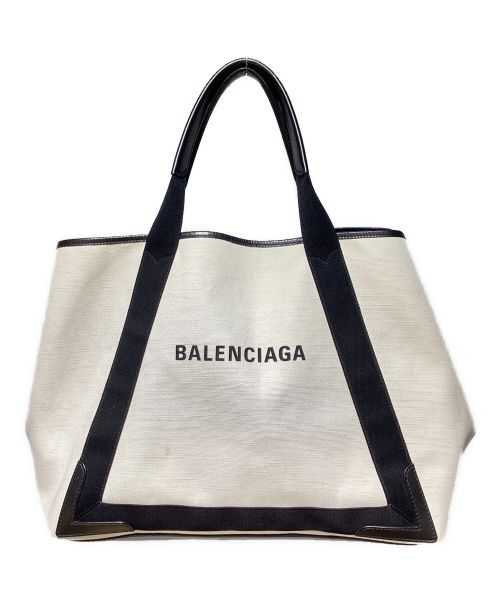 BALENCIAGA（バレンシアガ）BALENCIAGA (バレンシアガ) Canvas Tote Bag（キャンバストートバッグ） アイボリー×ブラック サイズ:-の古着・服飾アイテム