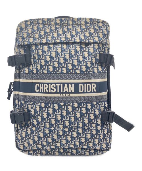 Christian Dior（クリスチャン ディオール）Christian Dior (クリスチャン ディオール) オブリーク柄 スーツケース インディゴの古着・服飾アイテム