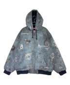 SUPREMEシュプリーム）の古着「HJR Trompe L'oeil Hooded Work Jacket」｜インディゴ