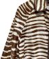 中古・古着 GUCCI (グッチ) Zebra Pattern Stencil Collar Coat(ゼブラ柄ステンカラーコート) ホワイト×ブラウン サイズ:48：100000円