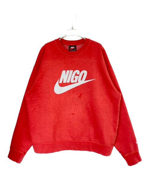 NIKE（ナイキ）NIKE (ナイキ) NIGO (ニゴ―) NIGO CREW FLC レッド サイズ:XLの古着・服飾アイテム