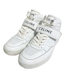 CELINE（セリーヌ）の古着「ロゴハイカットスニーカー」｜ホワイト