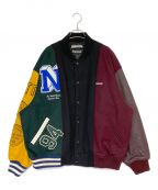 SUPREME×MM6 Maison Margielaシュプリーム×エムエムシックス メゾンマルジェラ）の古着「Split Varsity Jacket」｜ブラック