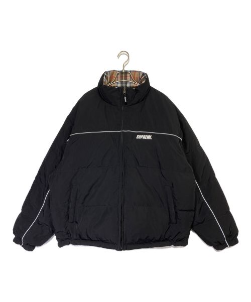 SUPREME（シュプリーム）SUPREME (シュプリーム) Lochcarron (ロキャロン) Reversible Puffer Jacket ブラック×チェック サイズ:XLの古着・服飾アイテム