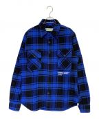 OFFWHITEオフホワイト）の古着「QUOTE FLANNEL SHIRT」｜ブルー