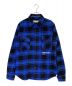 OFFWHITE（オフホワイト）の古着「QUOTE FLANNEL SHIRT」｜ブルー