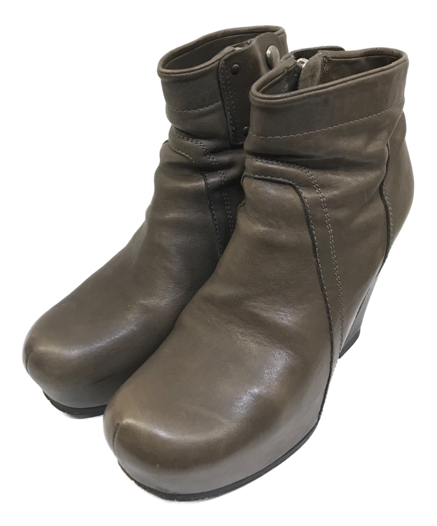 中古・古着通販】RICK OWENS (リックオウエンス) ウェッジソールブーツ