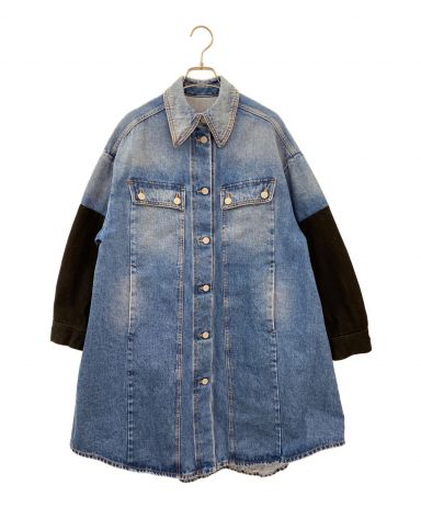 [中古]MM6 Maison Margiela(エムエムシックス メゾンマルジェラ)のレディース アウター・ジャケット  スリーブ切替ロングデニムジャケット