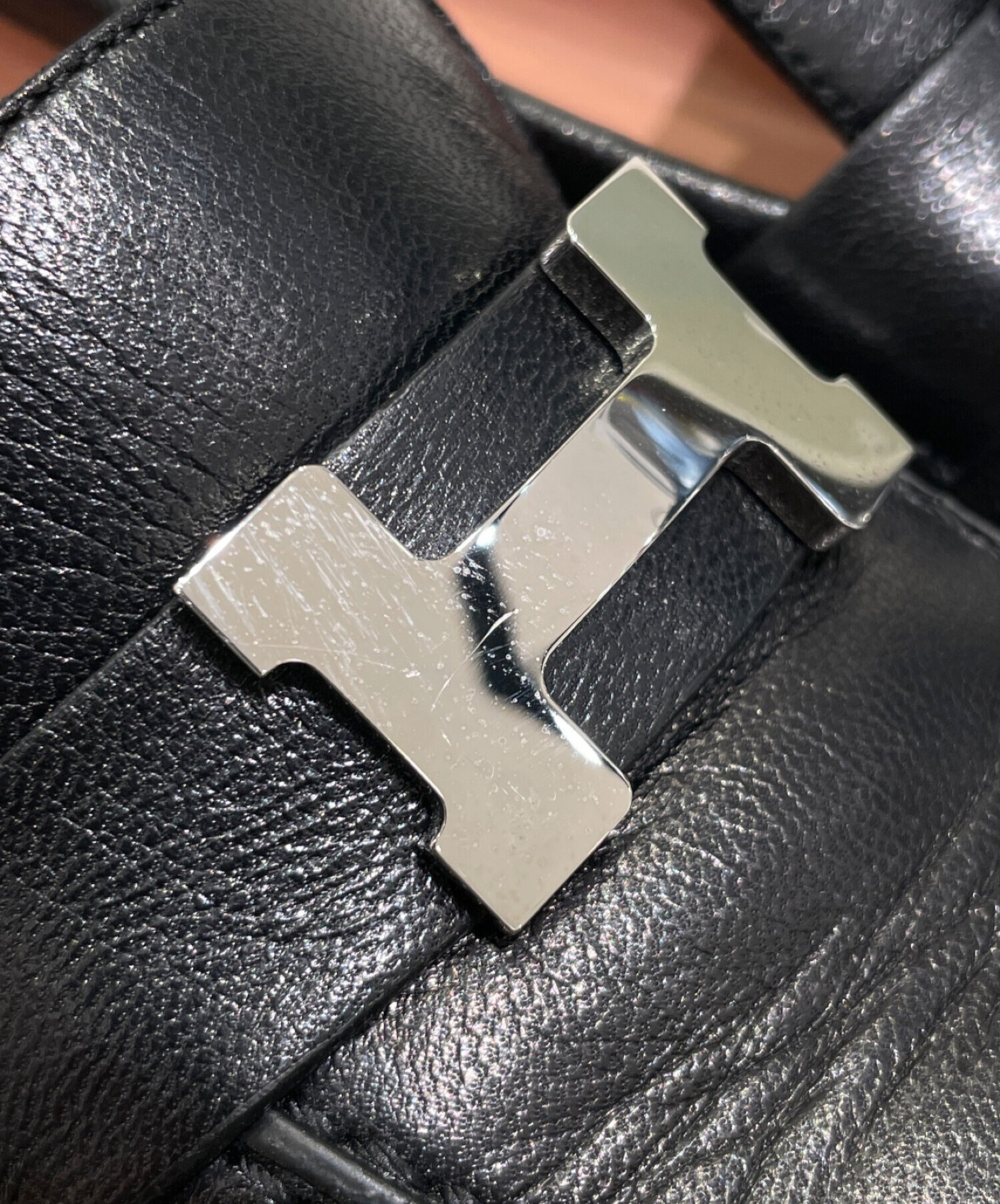 中古・古着通販】HERMES (エルメス) コンスタンスローファー ブラック