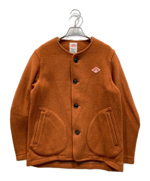 DANTON（ダントン）DANTON (ダントン) ウールモッサーノーカラーコート オレンジ サイズ:38の古着・服飾アイテム